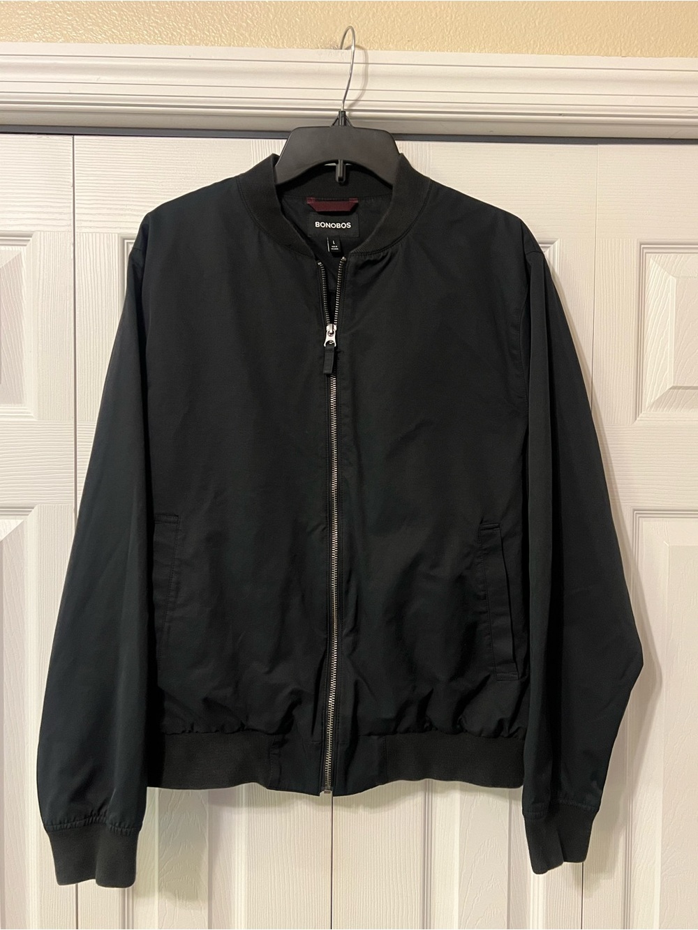 Bonobos Bkack Full Zip Bomber jacket Size Large